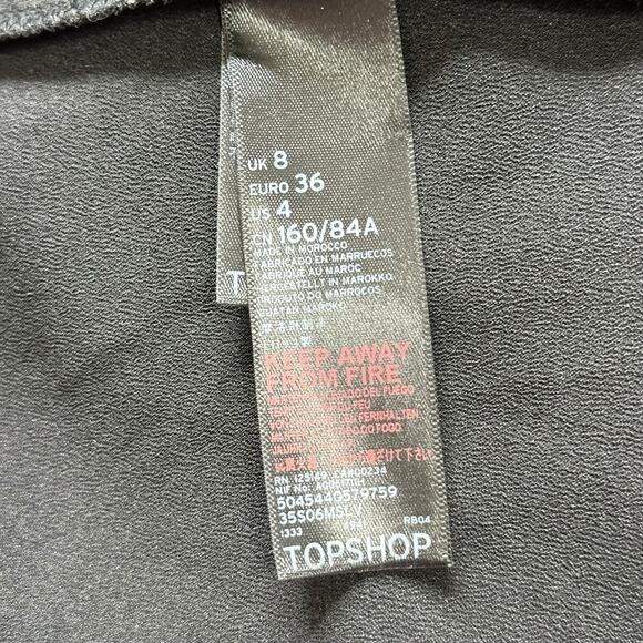 Topshop Dress Womens 4 Silver Shimmer Foil Mini Slip Holiday Babydoll Glam‎ Y2K - Picture 7 of 10